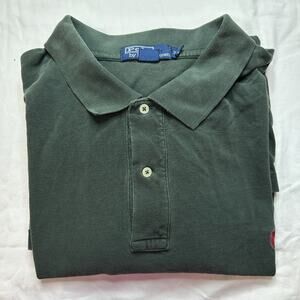 POLO RALPH LAUREN MEN'S 3XLT SHORT SLEEVE GREEN POLO COTTON PONY‎ RED